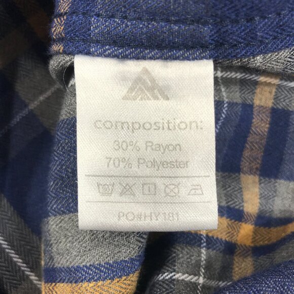 Swisswell Shirt Men's 2XL Blue Plaid Flannel Button Down Long Sleeve Pockets - Picture 4 of 11